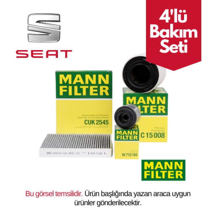 Mann Seat Cordoba 2003-2009 1.2 Benzinli BME Motor Yağ Bakım Seti