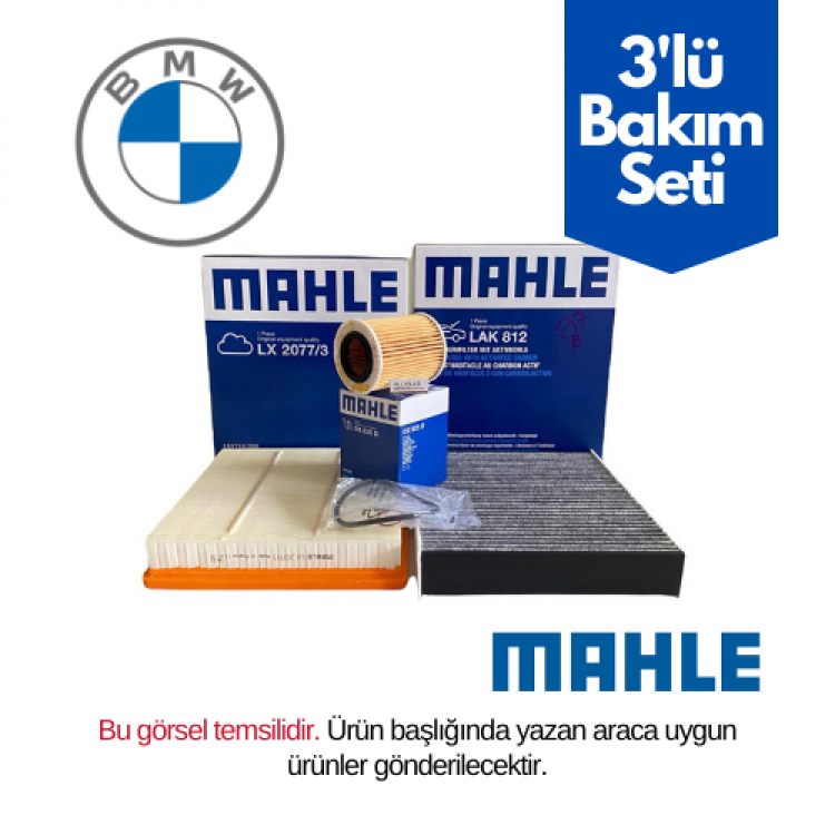 Mahle BMW 3 Kasa E90 3.25D Dizel Motor Yağ Bakım Seti