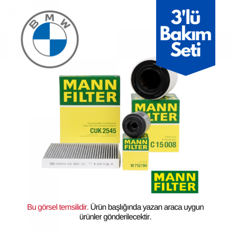 Mann BMW 3 Kasa F31 3.25D Dizel Motor Yağ Bakım Seti